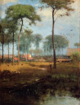  Inness Oil Painting - Early Morning Tarpon Springs Tonalist George Inness